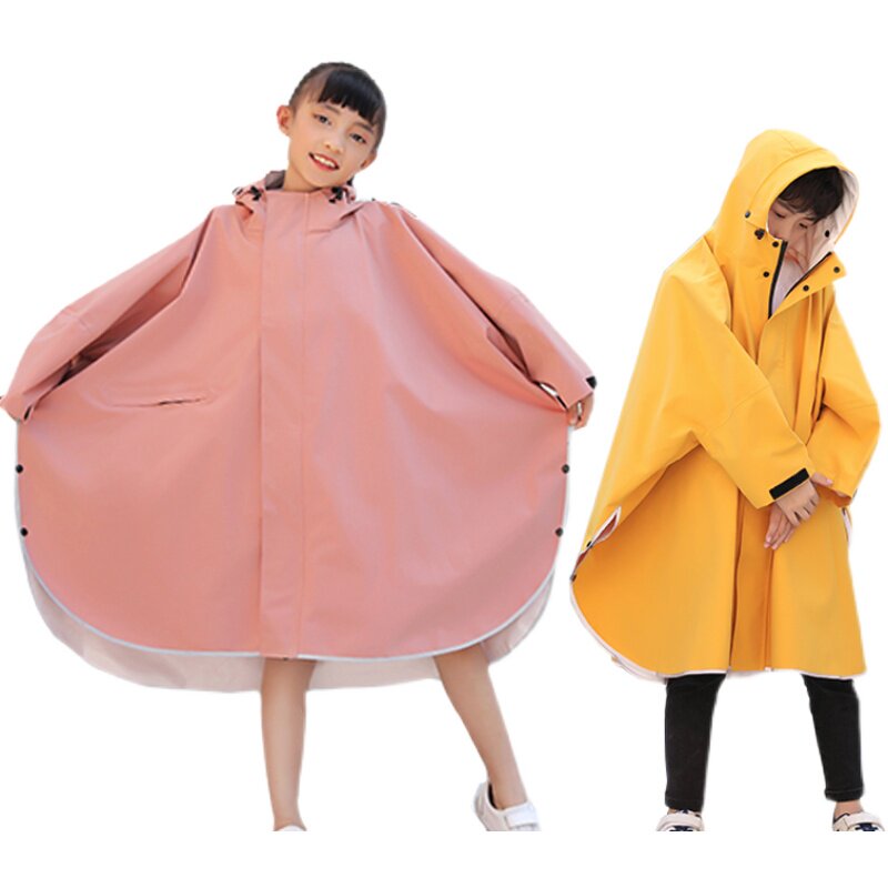 斗篷儿童雨衣男童带书包位小学生长款上学防暴雨雨披女大童初中