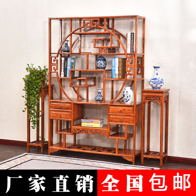博古架实木中式多宝阁古董展示架客厅茶叶架隔断柜卧室置物架酒柜