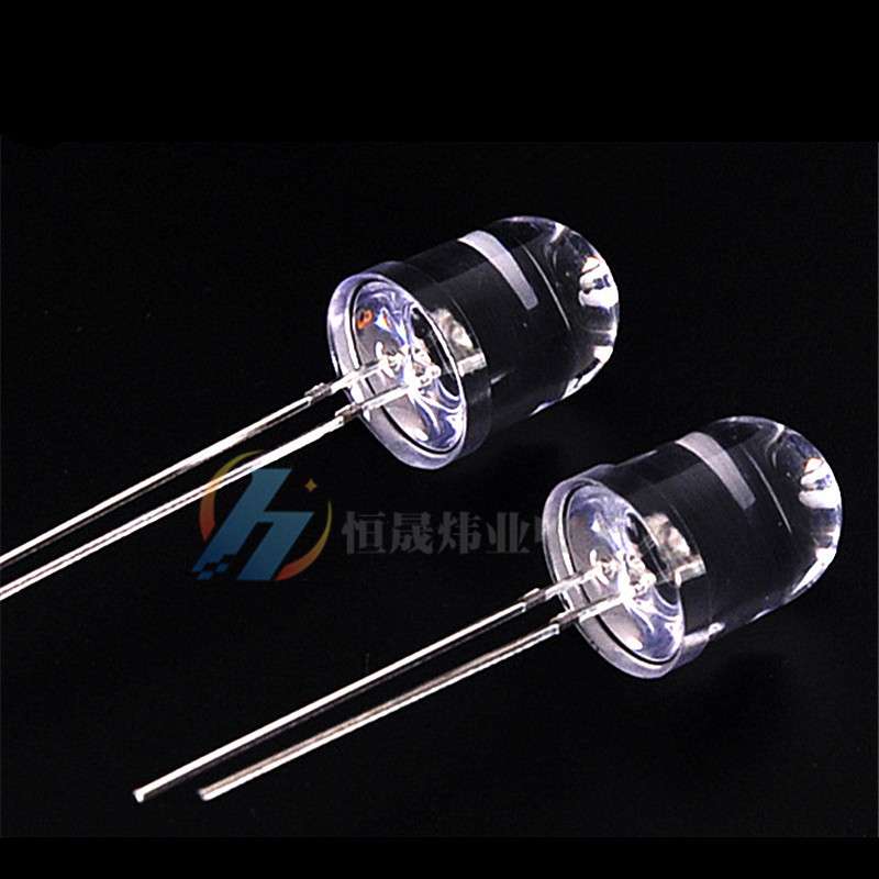 F10白发暖白光led灯珠0.5W大功率超高亮10mm圆头聚光暖白 照明灯