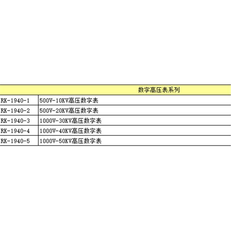 Rek美瑞克RK1940-2高压数字表高压机 交直流 AC / DC 500V~20kV