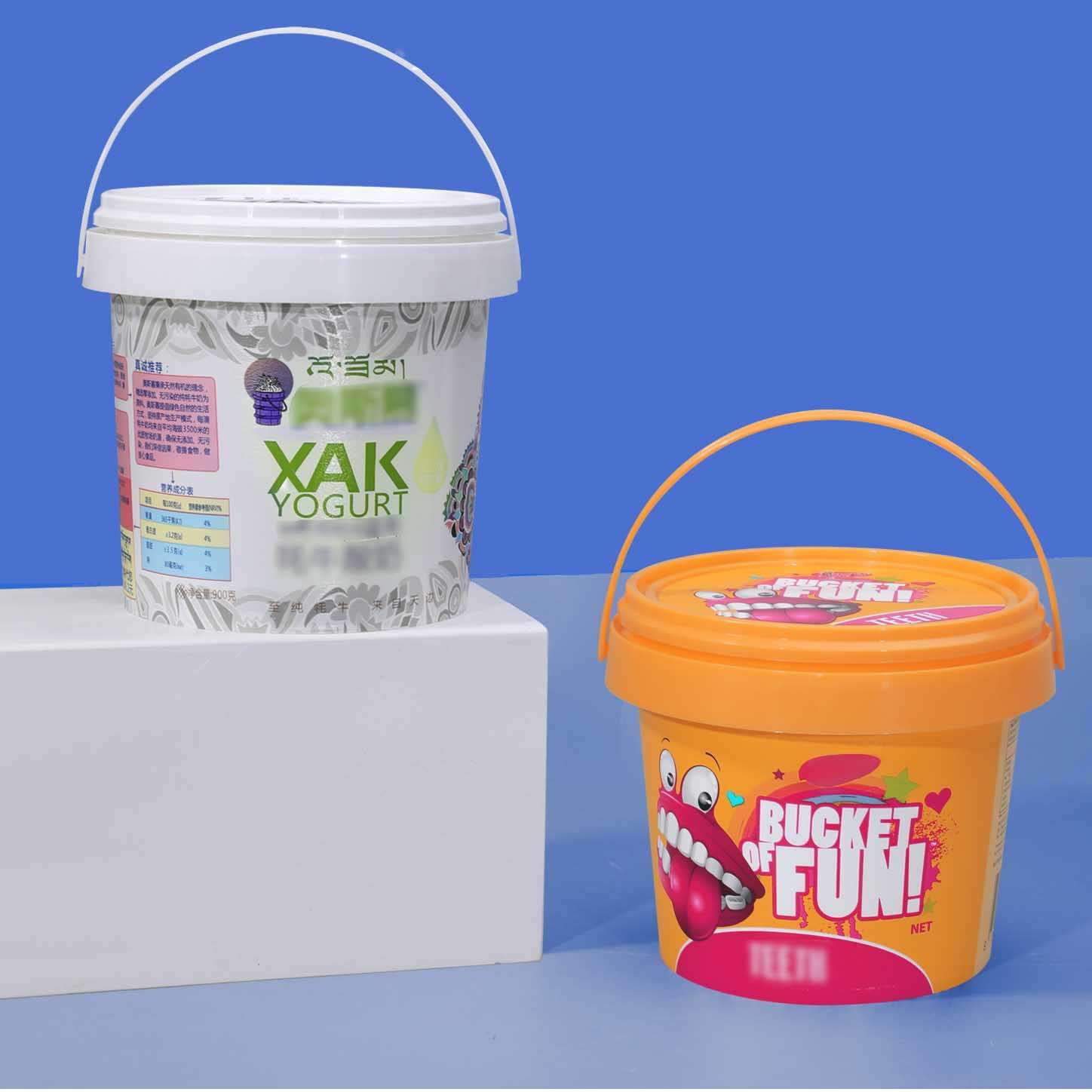 食品级透明塑料桶密封罐水果捞桶龙虾桶五谷杂粮储物桶密封保鲜