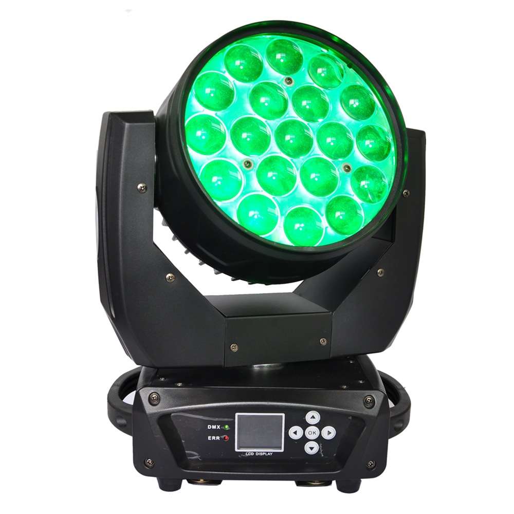 19x15W RGBW 4IN1 调焦摇头染色灯圈控跑马效果19颗15瓦贴片灯珠