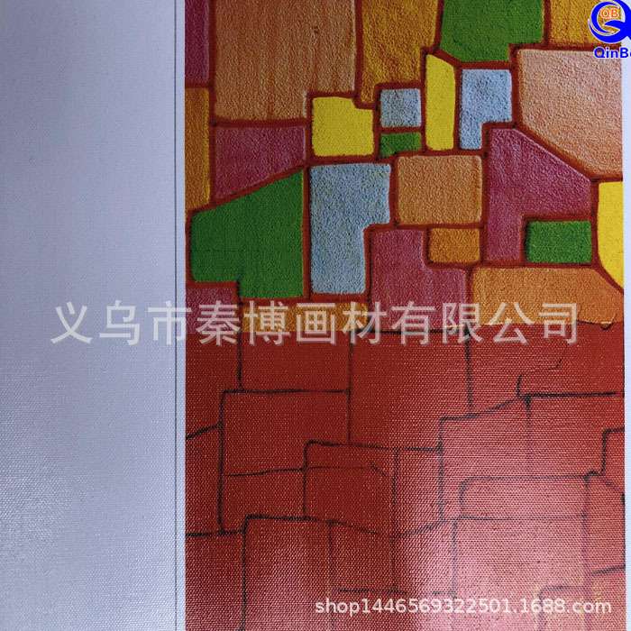 背胶弱溶剂高光化纤油画布自粘胶油性高清喷绘布厚实表面平整光亮
