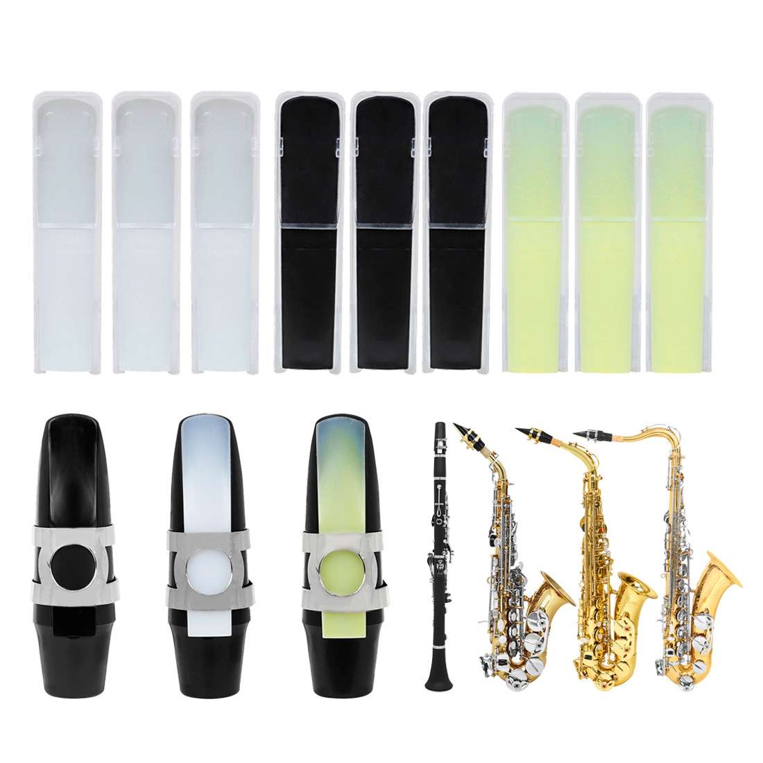 SLADE萨克斯哨片Eb调中音2.5树脂哨片3片装高音次中音单簧管簧片