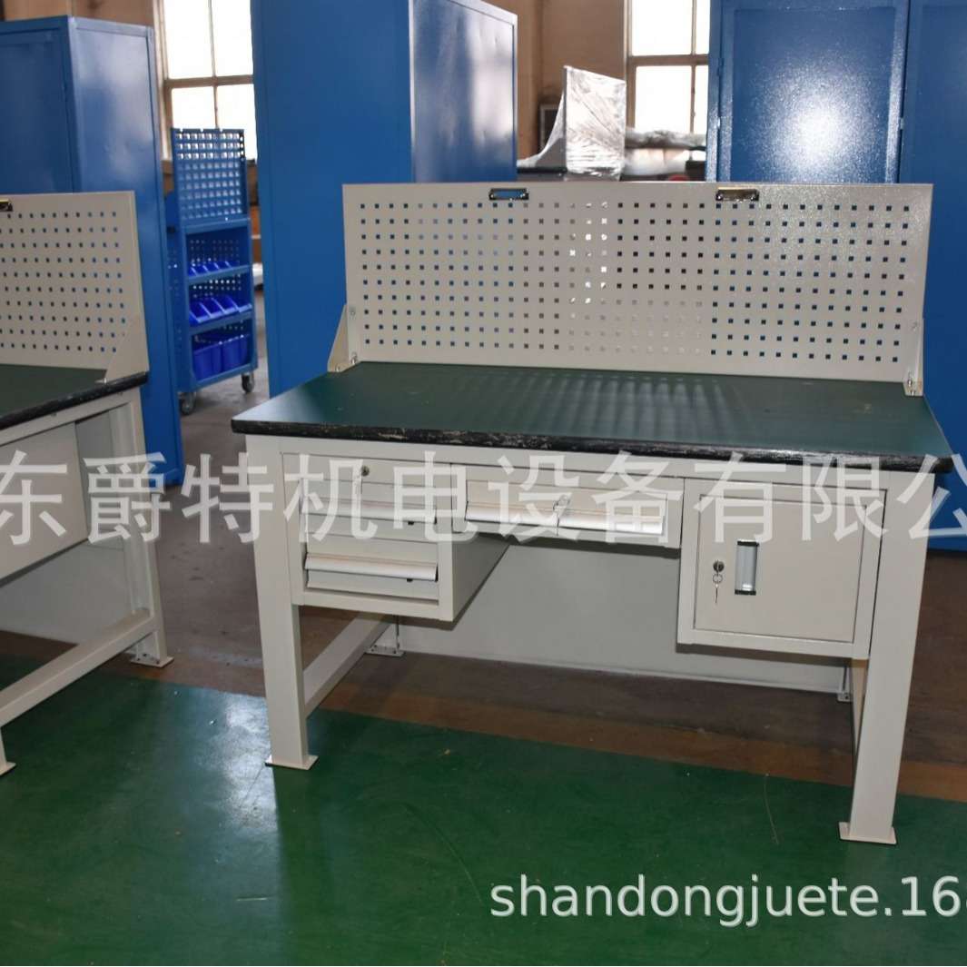 爵特机电钳工操作工作台三抽单开门挂板工具柜装配检工作台现货