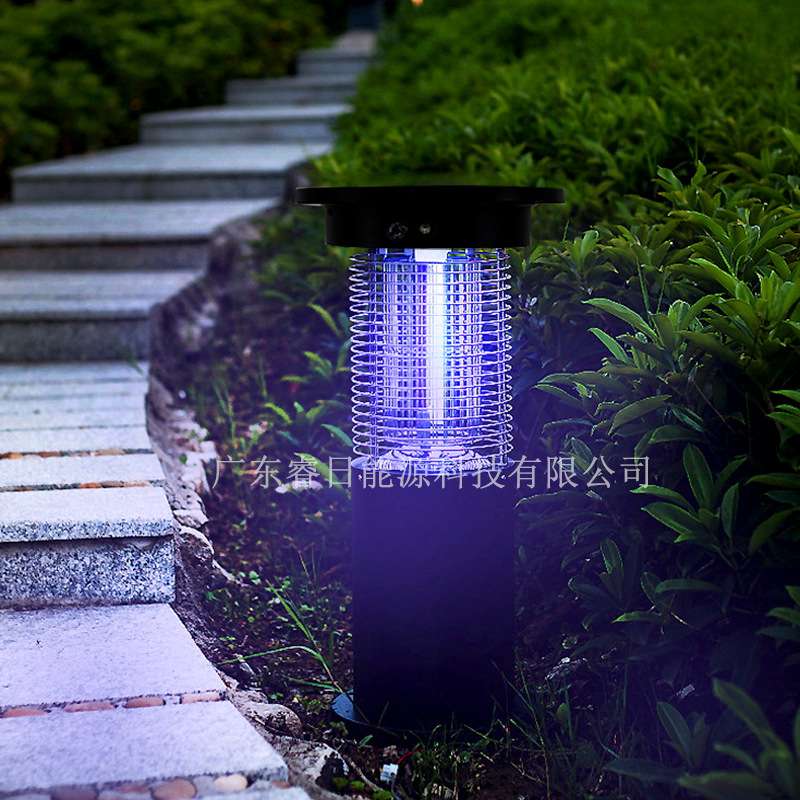 太阳能灭蚊灯led物理紫光杀虫灯小区家用灭蚊器照明灯具 睿日