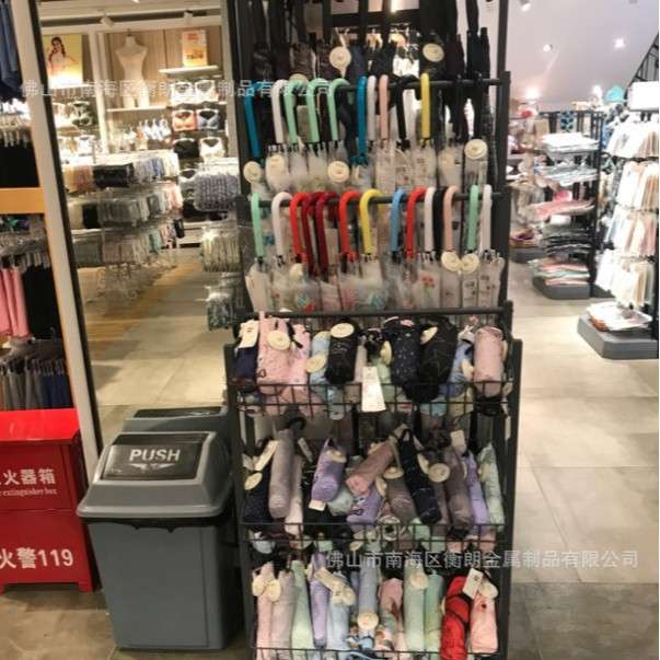 雨伞货架展示架落地式超市促销饰品架移动货架