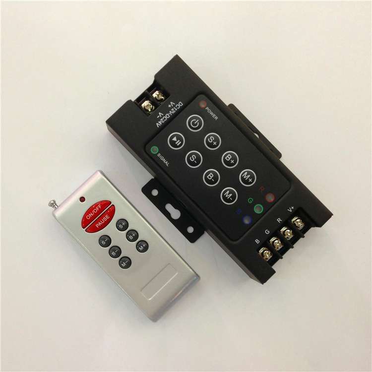 RF8键控制器 厂家直销 RGB T8 30A控制器 RF无线七彩灯带控制器