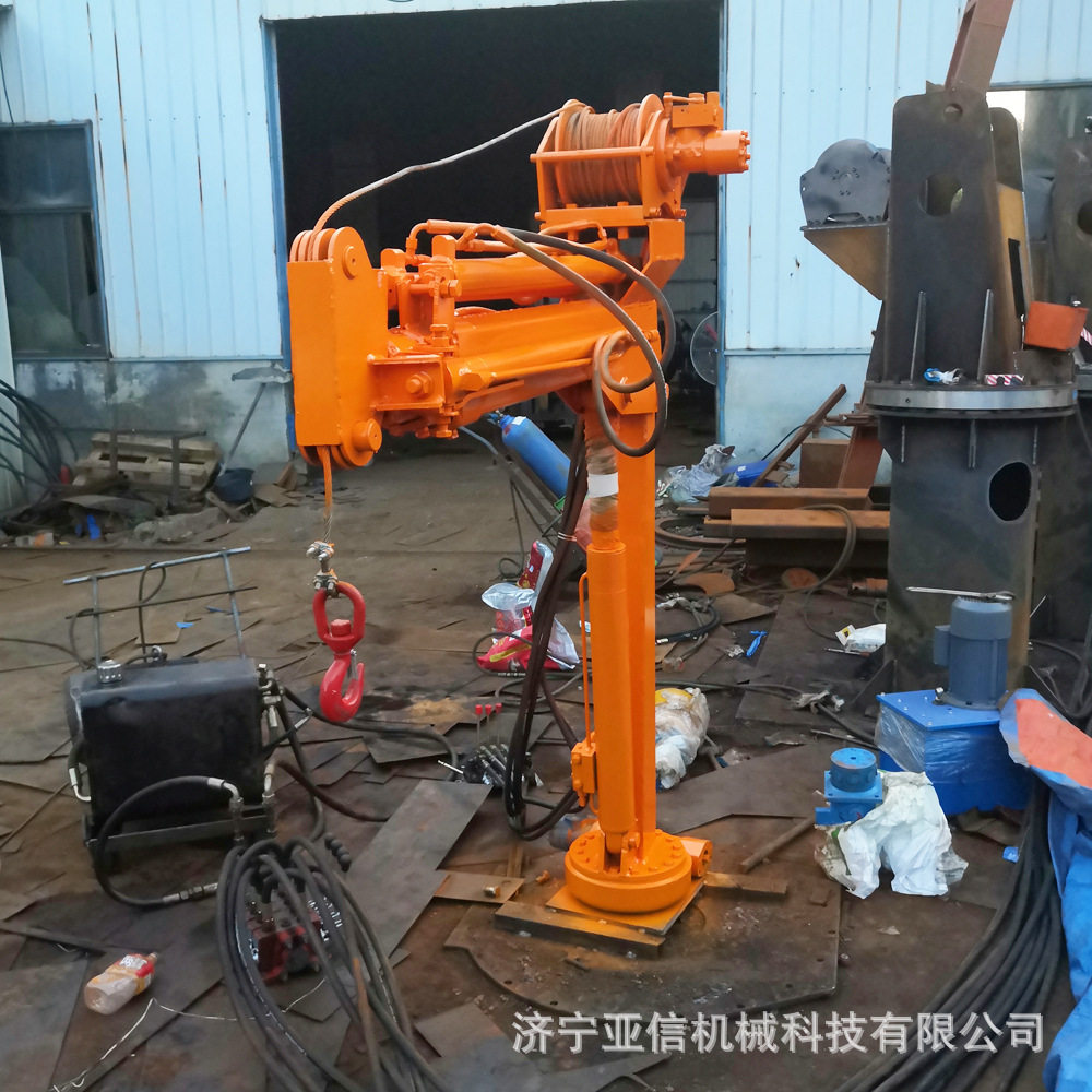 折臂吊随车固定吊卡车货车可安装的微型2吨折叠小吊机