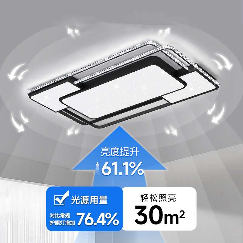 2025全光谱护眼客厅灯全屋灯具套餐组合家庭套装星空水晶吸顶灯