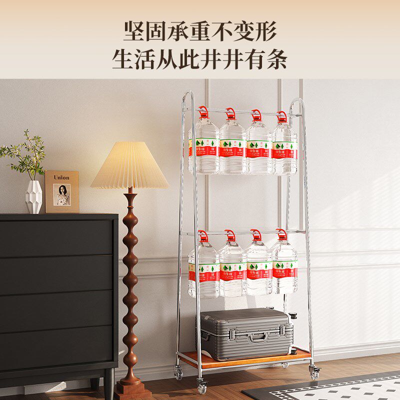 复古服装店展示架落地式带轮中岛衣架可移动女装挂衣杆铁艺龙门架