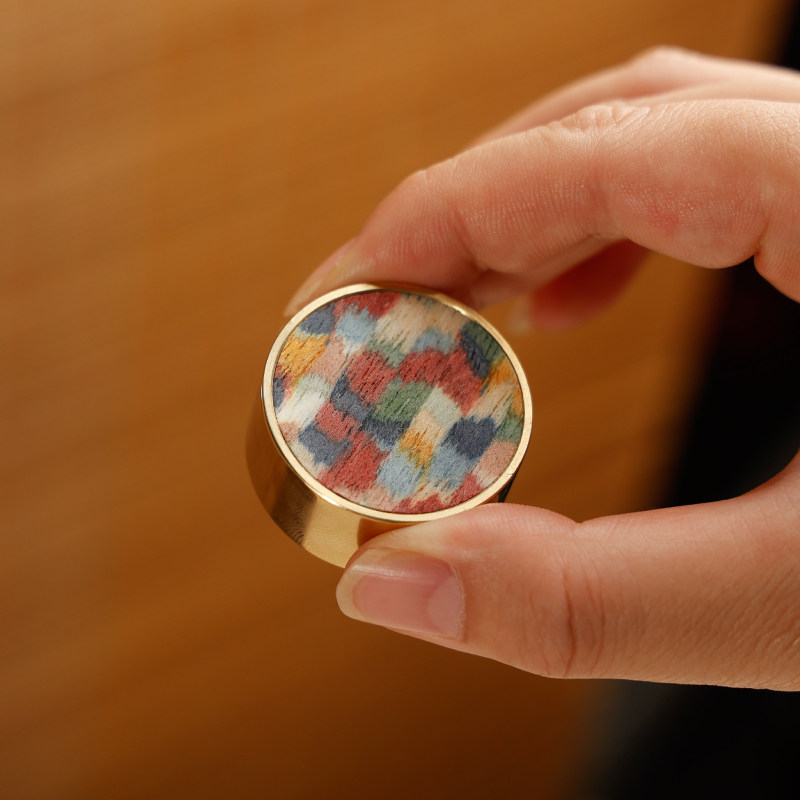 黄铜彩虹木韵文镇 铜器镇尺书法镇纸创意中国风压纸金属学生文房