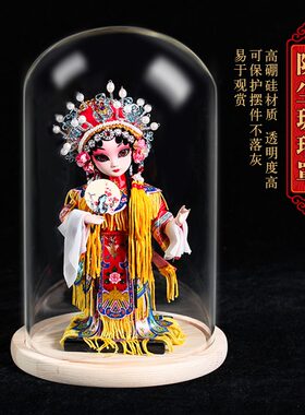 中国风京剧脸谱戏曲人物摆件北京绢人送老外纪念礼品人偶模型娟人