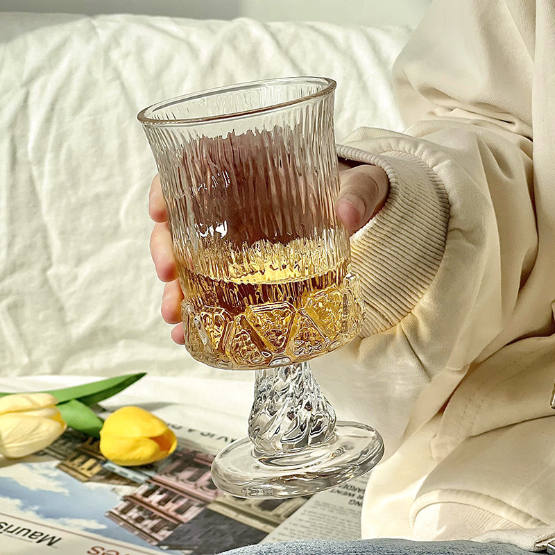 欧式复古红酒加厚玻璃杯高颜值女夏天家用威士忌香槟果酒喝水杯子图片
