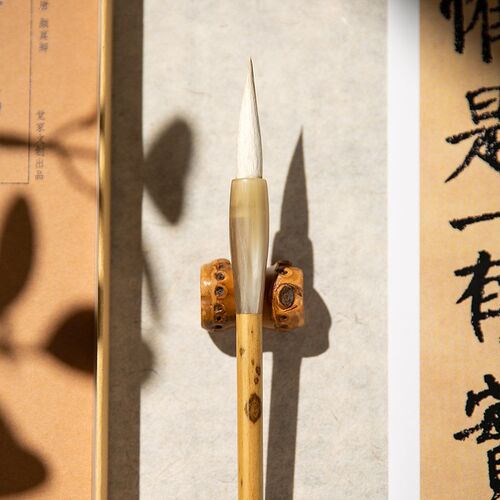 梅林笔庄毛笔书法专用曹全碑篆隶狼羊兼毫篆书长锋中楷隶书专业级