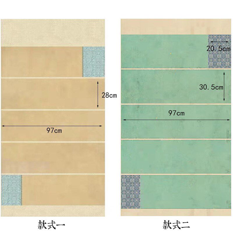 六尺整张蜡染微喷国展创作宣纸三联仿古条屏拼接小楷行草书毕业展