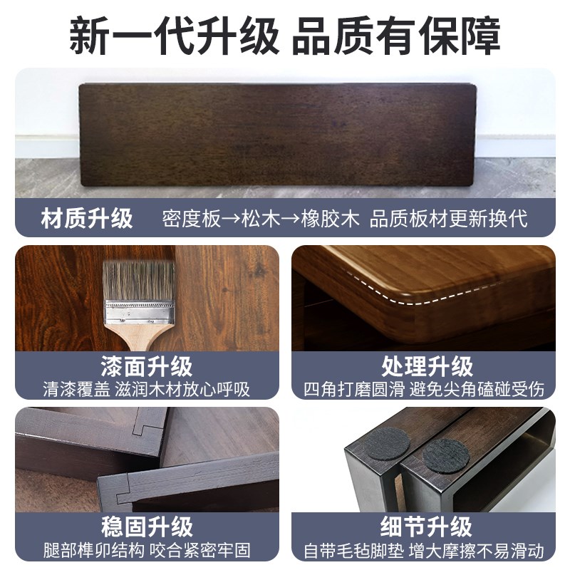 显示器增高架家用台式电脑桌面实木置物架收纳架办公桌垫高支撑架