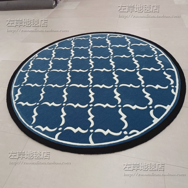 欧式美式法式轻奢样板间客厅茶几卧室床尾书房餐厅手工地毯定制