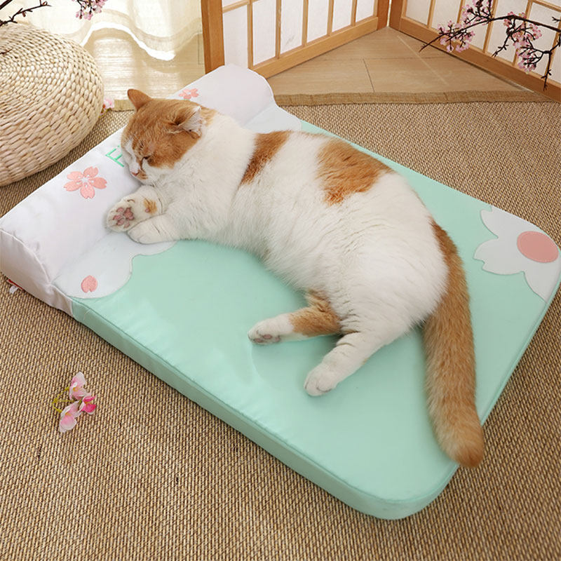 猫垫子猫咪睡垫睡觉用不粘毛宠物凉席狗狗地垫四季凉垫猫垫猫枕头