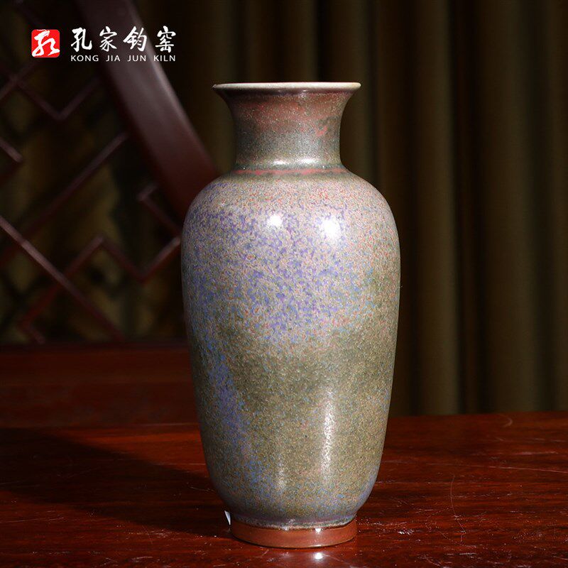 孔家钧窑【15cm回归瓶】钧瓷陶瓷礼品插花器摆件家居茶台桌面花瓶