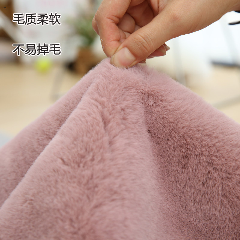 可机洗短毛卧室仿兔毛床边毛绒地毯满铺客厅茶几垫橱窗装饰不掉毛