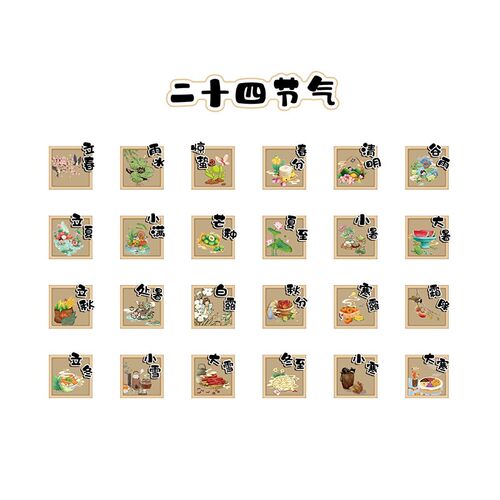 24二十四节气幼儿园楼梯环创走廊主题布置文化墙面装饰成品贴挂画