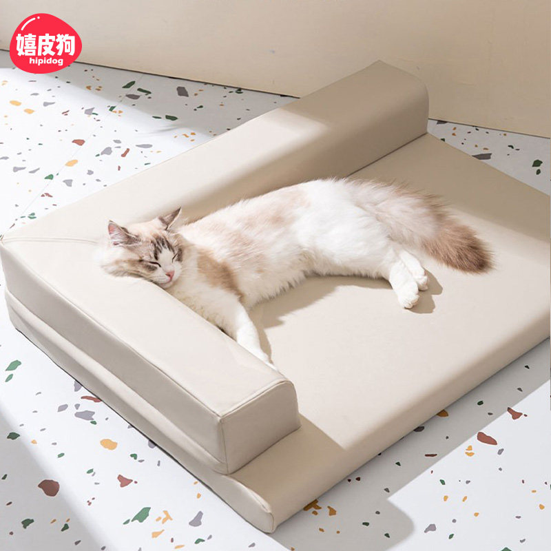 皮质猫用小沙发猫窝四季通用防水可拆洗夏季猫咪夏天宠物睡觉垫子