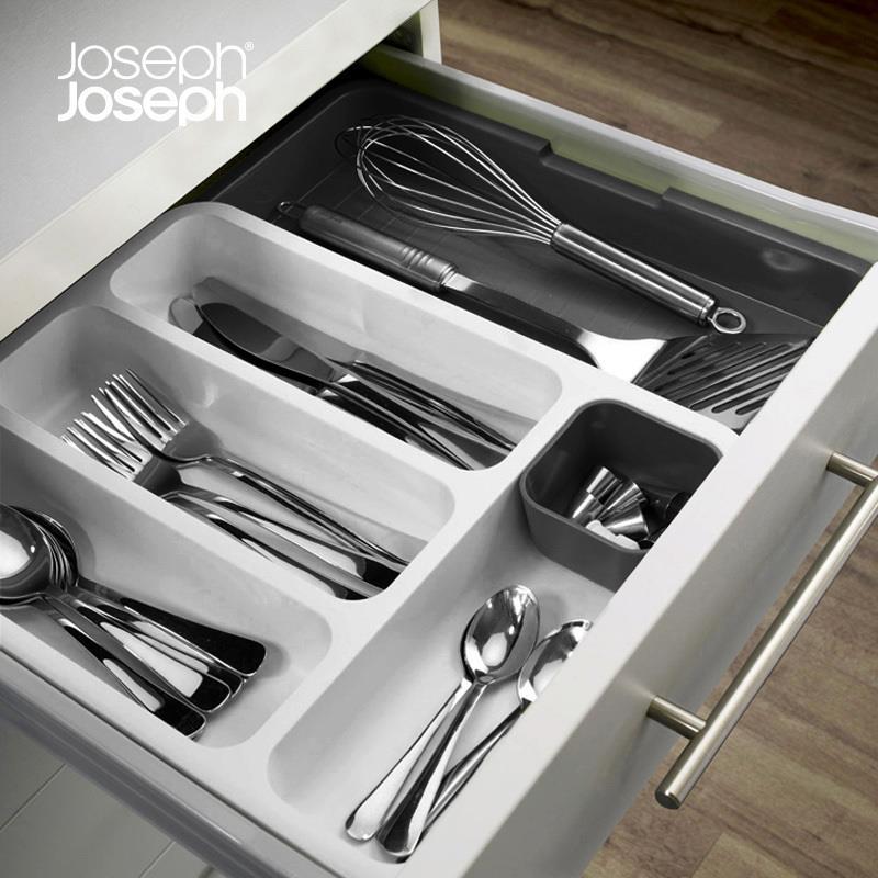 JosephJoseph厨房抽屉刀叉勺子整理收纳分割分格筷子餐具盒85042