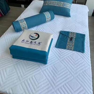 回形格足浴沙发巾两四件套防滑美甲洗脚店床单采耳修脚垫足疗毛巾