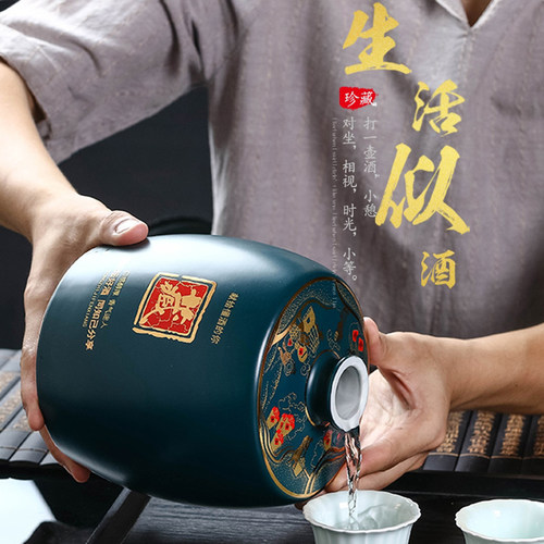 景德镇密封空酒瓶复古陶瓷酒罐1斤3斤5斤家用礼盒装酒壶封坛