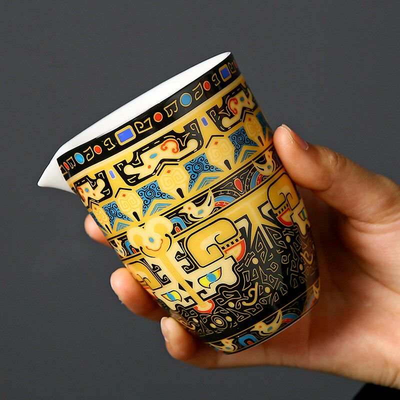 手工不烫手陶瓷公道杯茶水分茶器茶海中式家用公杯单个茶具零配件