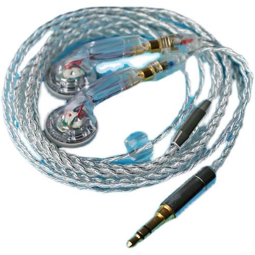定制diy耳机 镀银线膨胀插口插拔线 钢网MX500耳机头有线平头耳
