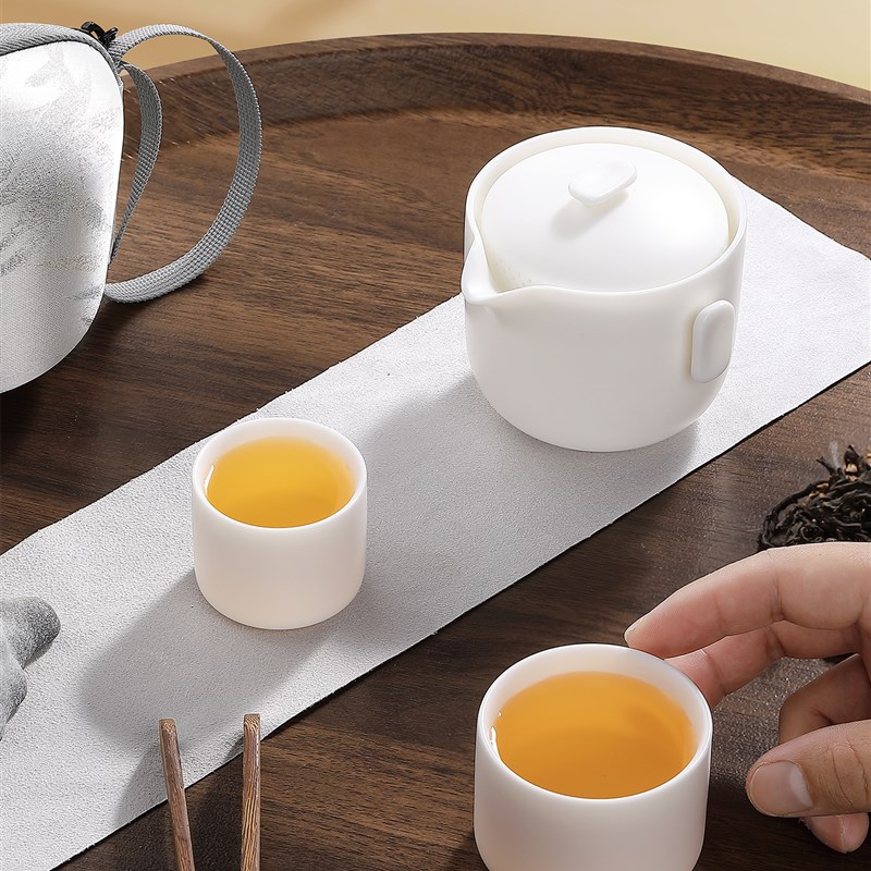 采购产品旅行茶具,一壶两杯,便携式快杯,商务伴侣礼品,定制Logo礼