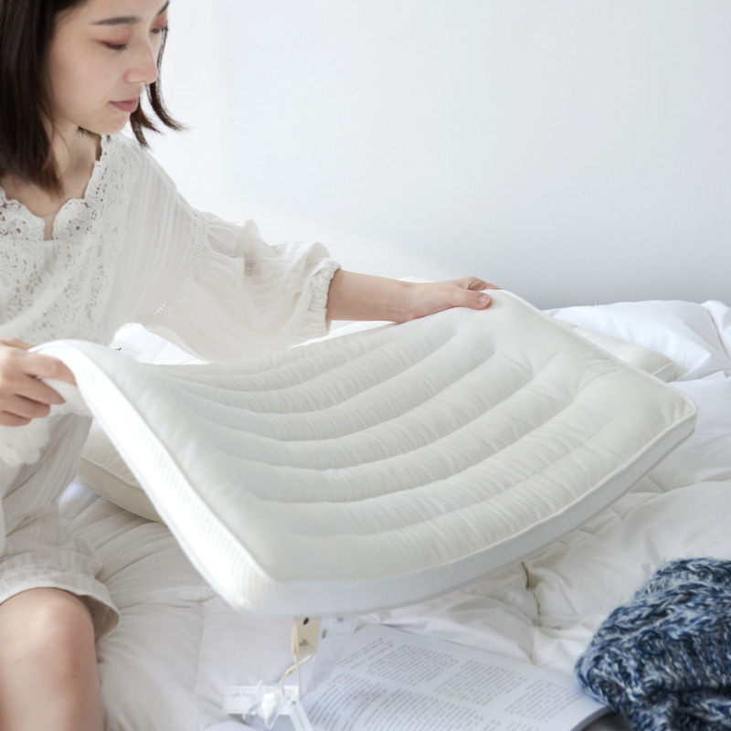 日式超低枕 护颈家用颈椎睡眠低枕 儿童成人床上用品夏季枕头枕芯