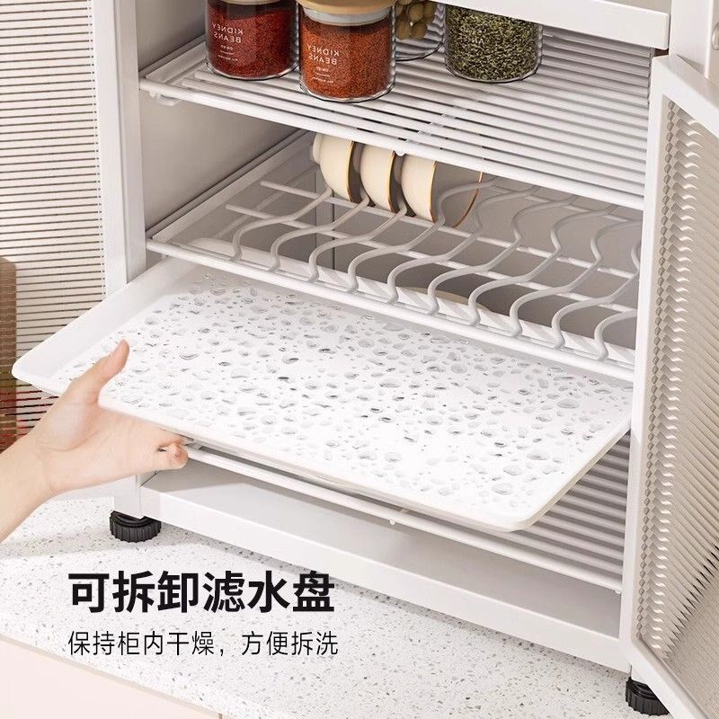 厨房碗柜置物架碗碟碗盘沥水储物架多功能家用放碗架防尘收纳柜子
