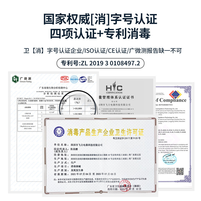 飞立臭氧发生器空气消毒机家用装修除甲醛净化养殖场杀菌汽车除味
