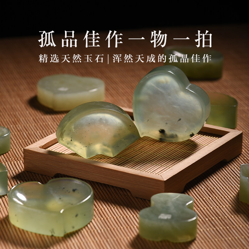 西泠印社 岫玉镇纸 手工雕刻镇纸 精品天然玉石书法创意纸镇 文