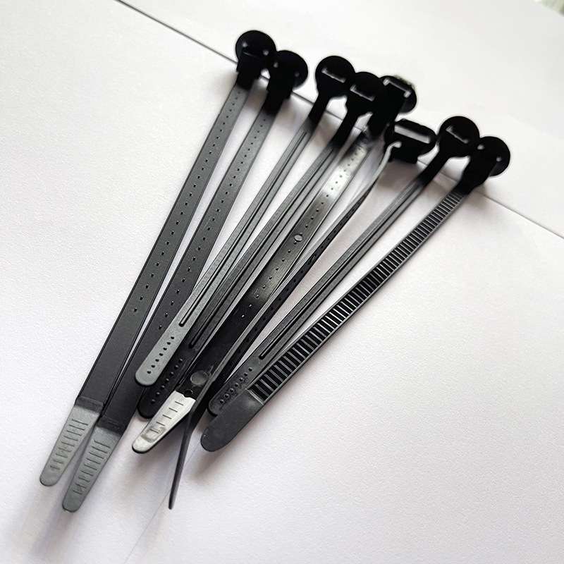 汽车黑色插销飞机头扎带线束固定卡扣专用新能源汽车塑料尼龙扎带
