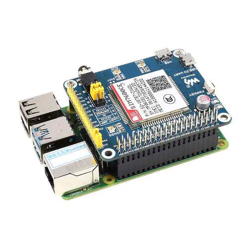 微雪 树莓派4代3b+  SIM7600CE 4G扩展板 4G/3G/2G通信 GNSS