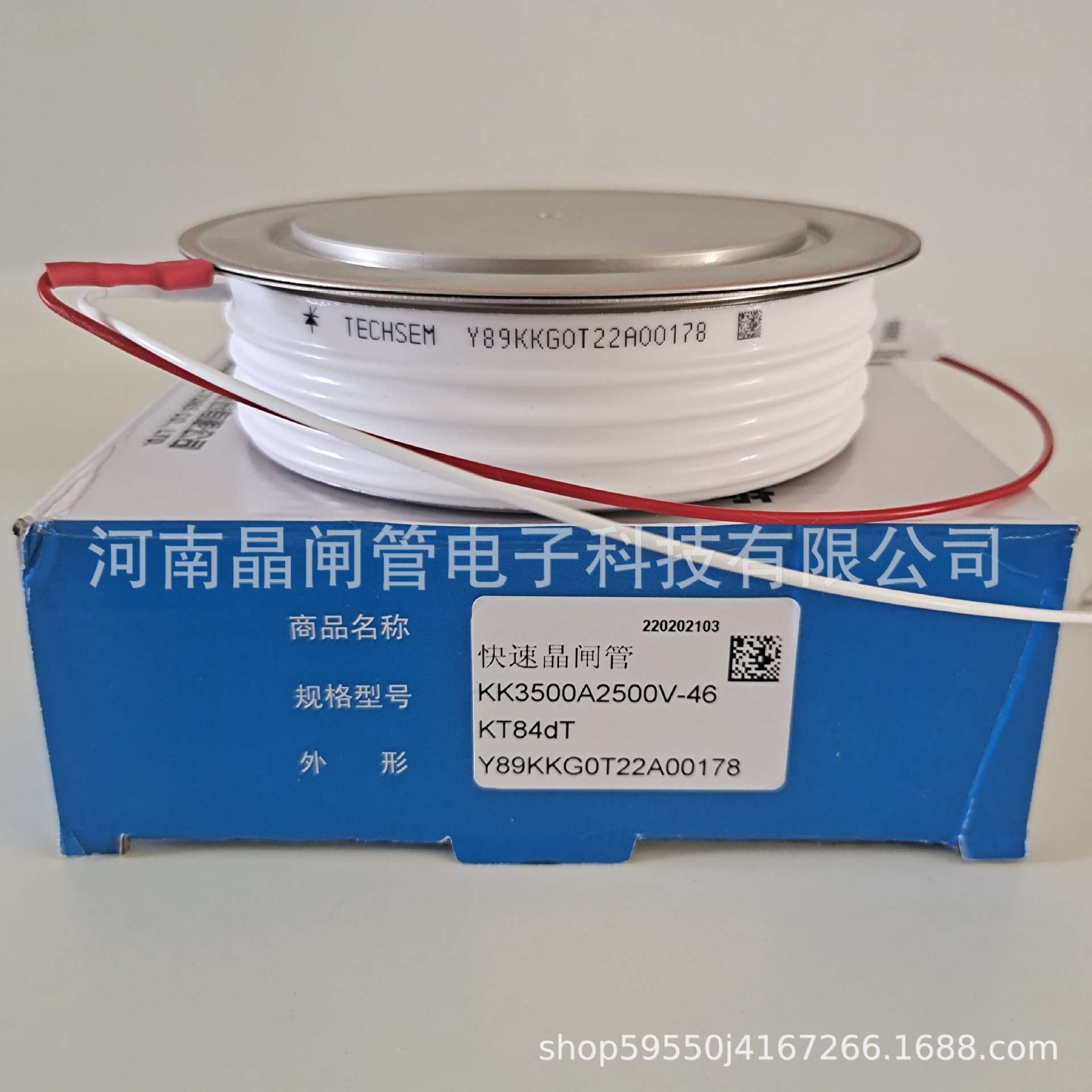TECHSEM湖北台基可控硅Y89KKG3000A2500V3000V中频炉快速晶闸管