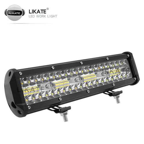 LKT12英寸240W80灯三排LED长条灯工作行驶改装越野车灯车顶长条灯