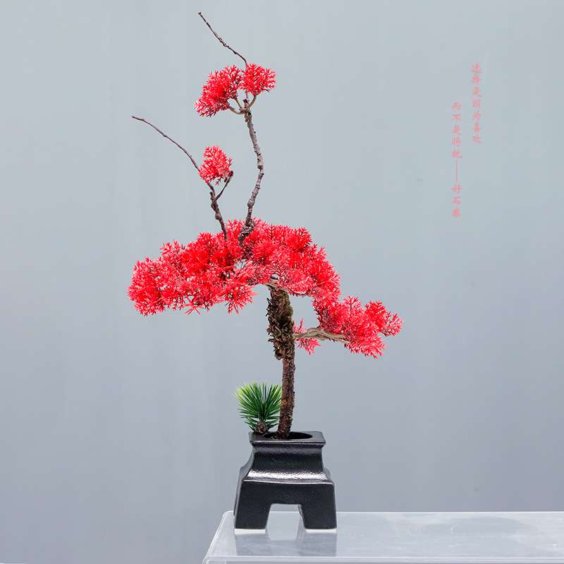 好石寨花插器方形 水培瓷摆件仿真花艺客厅欧式 几何干花插瓶摆件