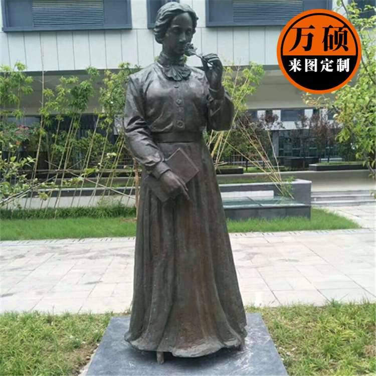 西方人物铸铜雕塑 历史名人铜雕像 学校广场铸铜人物雕塑摆件