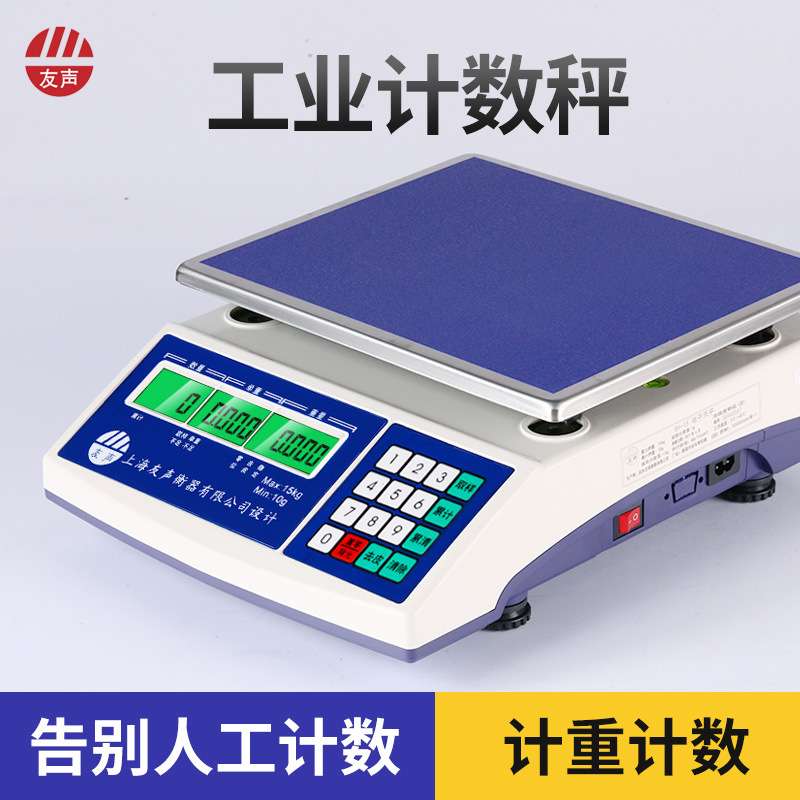上海友声电子秤称重卖菜电子计重称3-30KG电子天平秤精密台秤
