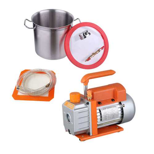 1 stage 220V vacuum pump RS-1 with 1gal vacuum chamber