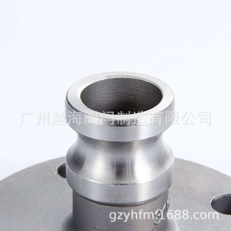 304不锈钢快速接头F型带法兰 油罐车阳端法兰盘接头1 2 3寸4分6分