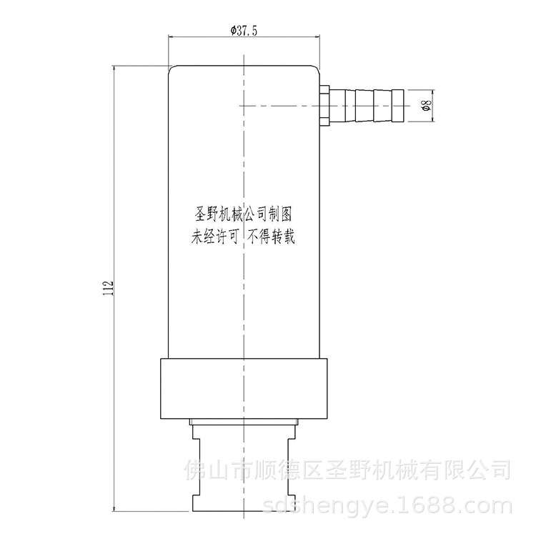 博亮玻璃钻孔机进水旋转接头新款博亮全自动打孔机配件铝水咀接头