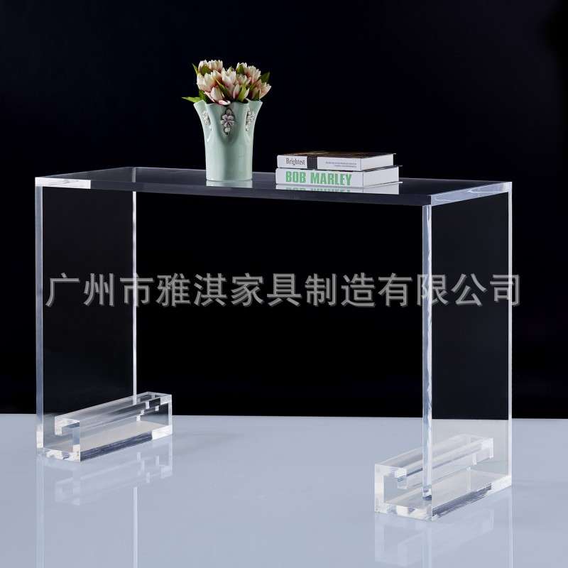 有机玻璃飘窗桌子阳台家用小茶几亚克力卧室坐地书桌电脑床上桌