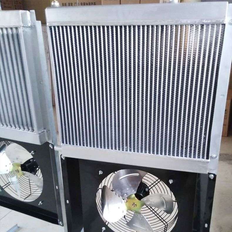 养殖升温用温室大棚采暖加温设备水暖风机工业暖风机铜管散热器