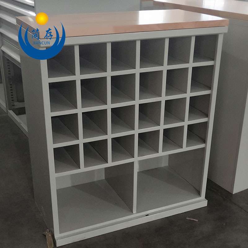 多格置物柜分隔工具柜多功能铁皮柜重型加厚五金储物柜榉木工作台